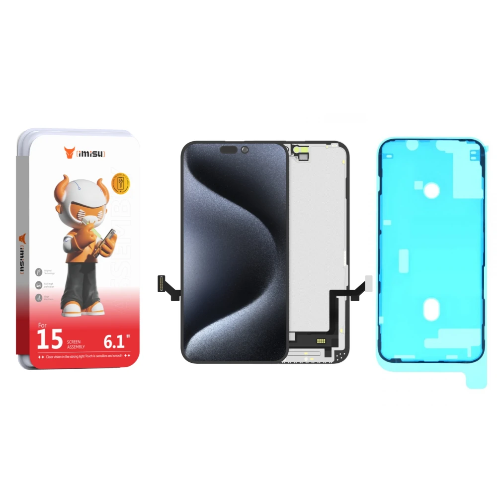 Display cu touchscreen iPhone 15 Prime Incell cu ramă, suport IC transplant cu diagnoză