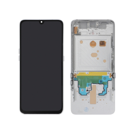 Display complet OLED cu ramă Silver Samsung Galaxy A80 (A805F) Compatibil